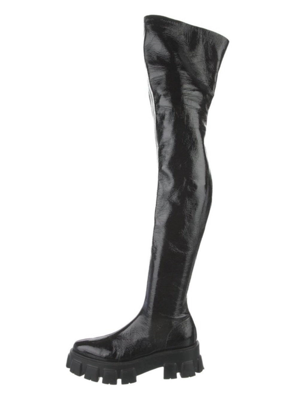 Prada monolith over the knee boots